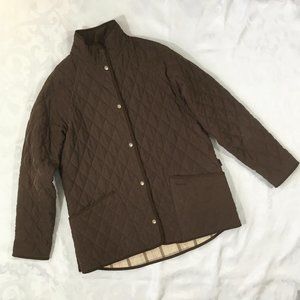 BARBOUR Burdale Quilted Jacket, Brown, 14UK/10US